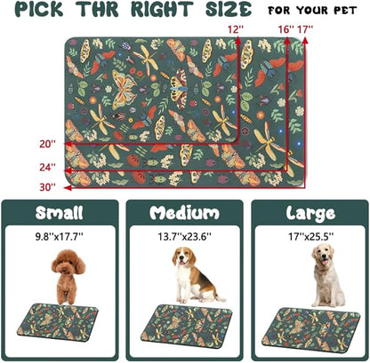 Dog Food Mats for Floors Waterproof, Pet Water Bowl Mats Pet Feeding Absorbent Placemats 12 * 20 inch