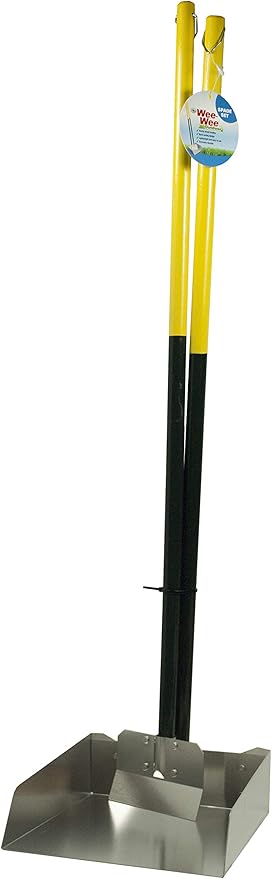 Four Paws Stainless Steel Long-Handled Dog Pooper Scooper Spade & Pan 2 Piece Set, Pet Waste Pickup Tool, 38" x 7"