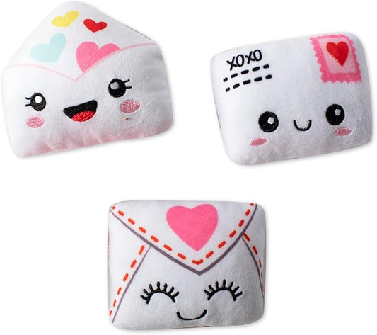 Fringe Studio Plush Dog Toy, 3 Pieces Set, Sealed with A Kiss, Pet Shop Collection (289534)