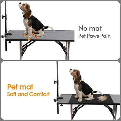 Dog Grooming Table Mat, Khaki Dog Grooming Table Mat Pad Non-Slip, (24x36inch) Pet Grooming Table Mat for Grooming Dogs at Home, Pet Groomers Table Mat, Easy-Clean Durability