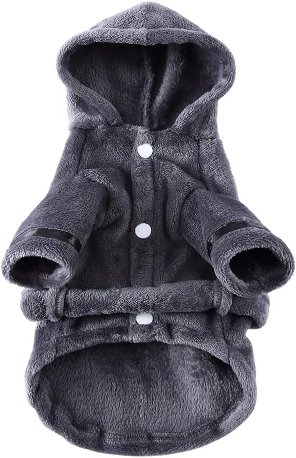 Dog Drying Robe Coat Super Absorbent Soft, Fast Drying Pet Dog Bathrobe Towel with Adjustable Waistbelt
