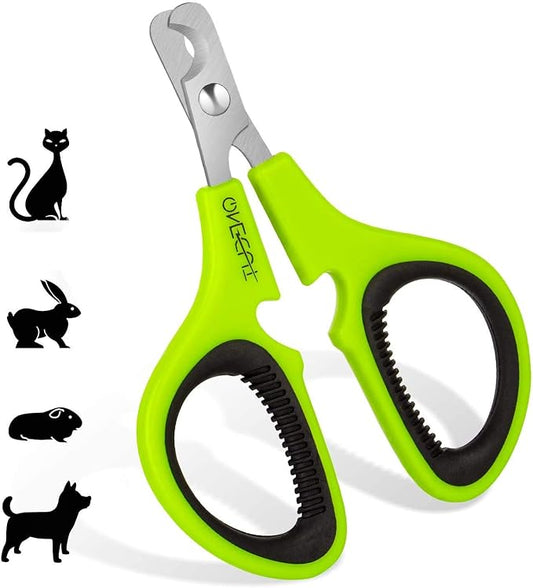 OneCut Pet Nail Clippers, Update Version Cat & Kitten Claw Nail Clippers for Trimming, Professional Pet Nail Clippers Best for a Cat, Puppy,Rabbit, Kitten & Small Dog,Sharp & Safe (Green)
