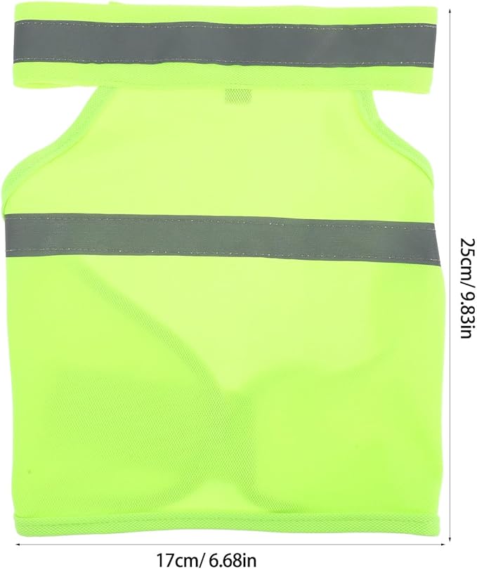 POPETPOP Dog Reflective Safety Vest for Night Outdoor Use - High Visibility Breathable Summer Clothes for Small Dogs Walking Running Hiking (Fluorescent Yellow-S)