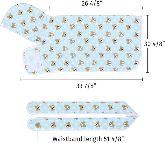 HDE Dog Bathrobe Super Absorbent Quick Drying Puppy Towel Wrap Coat Adjustable After Bath Robes with Hood for Dog Sizes S-XXL Teddy Bears XL
