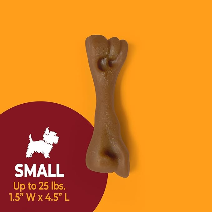 Nylabone Femur Bone Strong Chew Toy for Dogs Made with Real Bison & Venison, Durable Dog Chew Bones for Aggressive Chewers, Long-Lasting Flavor Keeps Dogs Busy, Small Dog Toys - Up to 25 lbs, 1 Count