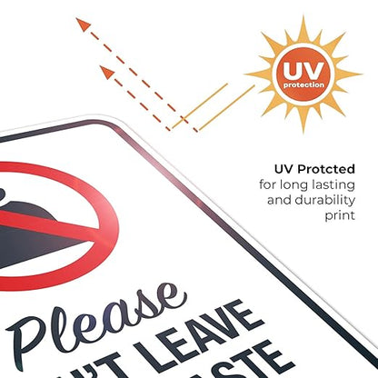 Please Don’t Leave Dog Waste Bags Here 18x24 Inches, 55 mil Thick HDPS (high Density polystyrene), Made in USA