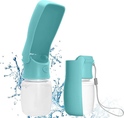 Portable Dog Water Bottle for Walking, Leak Proof Foldable Pet Water Bottles Dispenser Bowl Travel Drink Cup for Walking Hiking Traveling