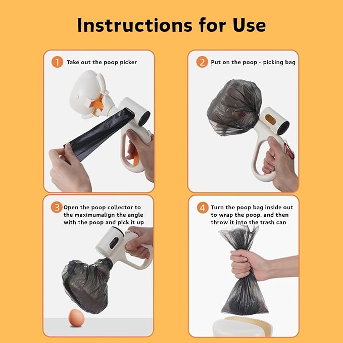 Blue pet Poop Shovel Set | Easy to Carry, Lightweight, Pets Clean up Feces | with Bags and Carrying Clips | Portable Tools Designed for pet Owners.