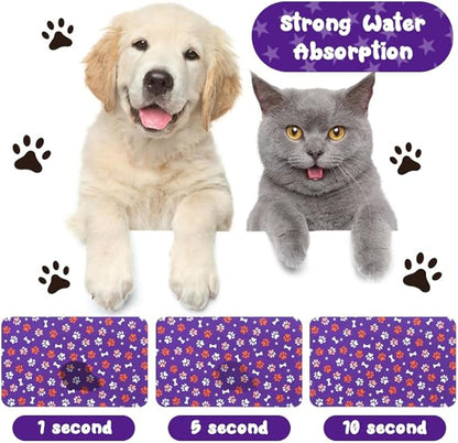 4th of July Dog Food Mats for Floors Waterproof, Cat Water Bowl Mats Pet Feeding Absorbent Placemats 12 * 20 inch