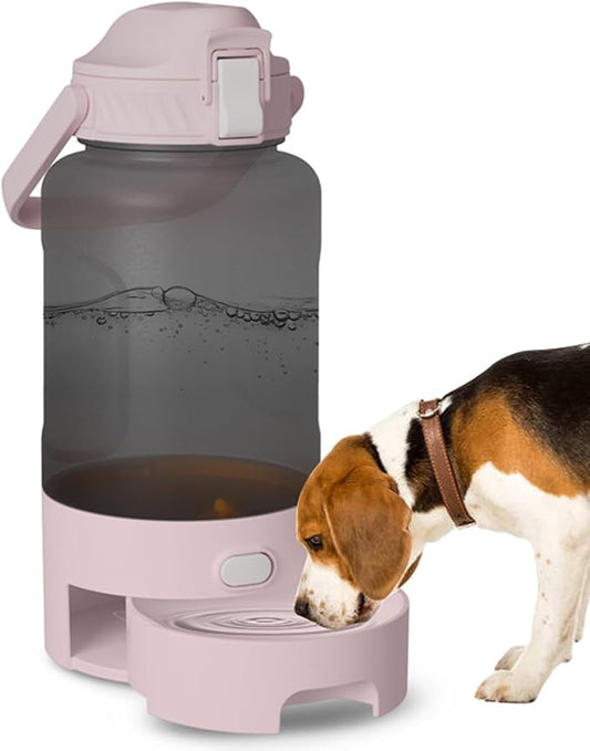 52oz PortableDog Water Bottle, Dog Travel Water Bottle for Camping Hiking Outdoor Walking (Pink)
