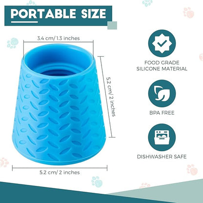 3 Pieces Portable Outdoor Shower for Dogs, Bottle Attachment Outdoor Water Sprayer Accessory, Works with Most Plastic Water or Soda Bottles from 16 oz to 2 Liters (Sky Blue, Light Green, Orange)