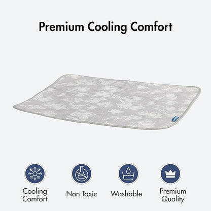 Spark Paws Cooling Mat for Dogs - Self Cooling Dog Mat & Pet Cooling Pad for Large, Medium & Small Dogs - Non-Toxic, Non-Gel Washable Cooling Bed - Cloud Grey - Size XXL