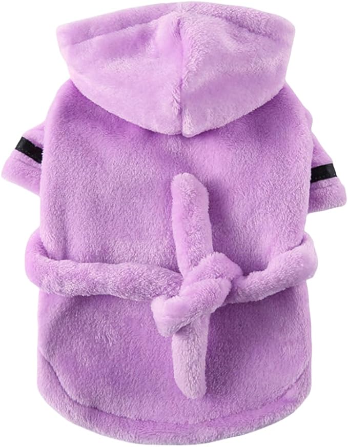 Luxury Soft Flannel Pajamas Puppy Quick Drying Bath Robe Super Absorbent Towel for Small Dogs & Cats
