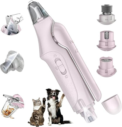 2-in-1 Cat Nail Clippers & Dog Nail Clippers Trimmers for Large Medium Small Dogs Cats Claw Trimmer Quick Sensor and Safety Guard USB Rechargeable with 2 LED Lights Dogs Nail Trimmer