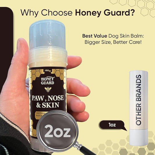 iHeartDogs Honey Guard Paw, Nose & Skin Dog Healing Balm - Manuka Honey, Tallow, Shea Butter & Mango Seed Oil - 2oz