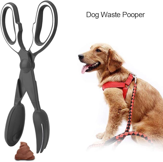 Oumefar Eco-Friendly Pet Dog Cleaner Holder Clip Remover Cat Dog Waste Pooper Dog Cat Pooper Scooper Lawns Grass for Cat Dog Poop Waste (Black)