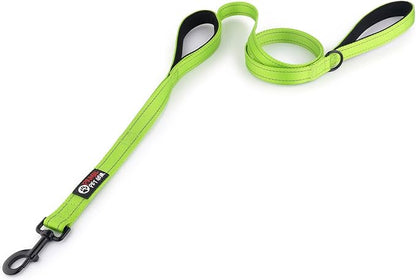Primal Pet Gear Dog Leash 6ft Long,Traffic Padded Two Handle,Heavy Duty,Reflective Double Handles Lead for Control Safety Training,Leashes for Large Dogs or Medium Dogs,Dual Handles Leads(Green)