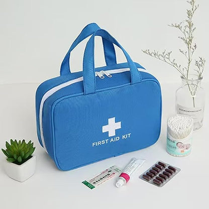 First Aid Bag Empty First Aid Kit Bag Travel Medical Pouch Camping Medicine Emergency Trauma Organizer Bags Portable for Outdoor Riding Working Car Nurse Pet Dog Cat Horse (Blue)