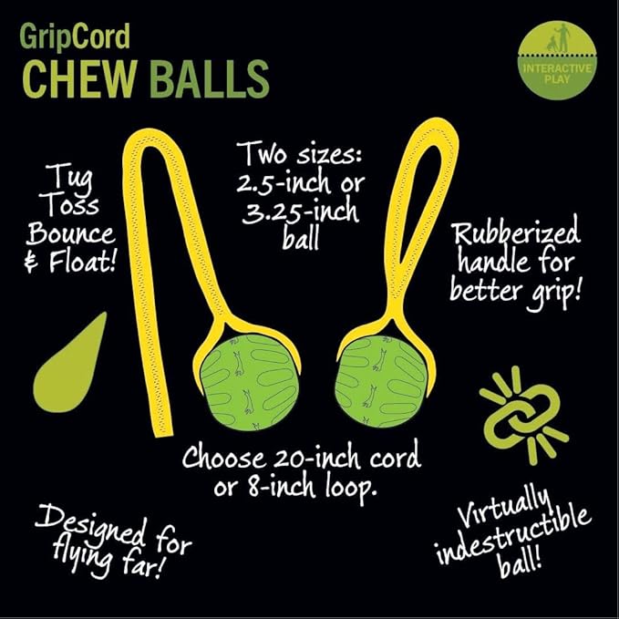 GripCord Chew Ball Loop MdLg