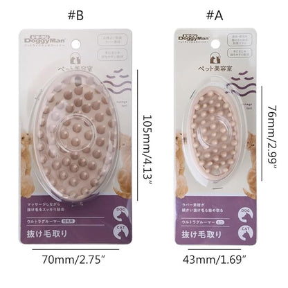 Great Grooming Comb for Shampooing and Massaging Dogs Cats Small Animals Soft Rubber Bristles Gentle Message cat massage brush