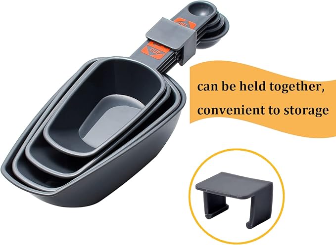 COMTIM Dog Food Scoop - Dog Food Measuring Cup Pet Food Scoop for Dog Cat, (Dog food Scoop Set Includes 1 Cup , 1/2 Cup, 1/3 Cup, 1/4 Cup)