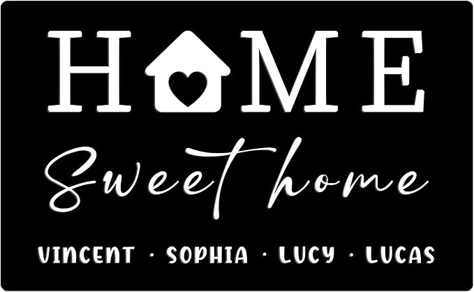 Custom Doormat with Family Name - Personalized Entryway Door Mat Front Door Mat for Outdoor Decor Entrance Mat Housewarming Gift with Anti-Slip Backing Design14