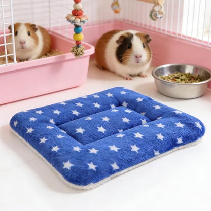 Guinea Pig Bed, 2 Pack (12x10 Inch) Soft Plush Small Animal Bed Mat, Washable Bedding Blanket Sleeping Warm Pad for Bunny, Rat, Ferret, Chinchilla