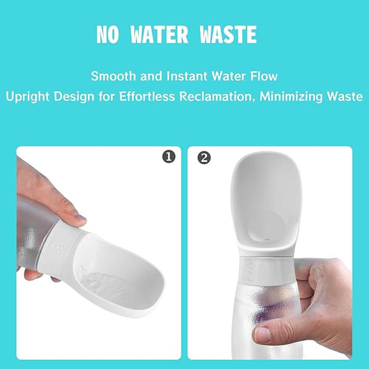 Kalimdor Dog Water Bottle, 19oz Leak Proof Portable Puppy Water Dispenser with Drinking Feeder for Pets Outdoor Walking, Hiking, Travel, BPA Free Food Grade Plastic