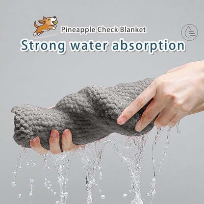 Extra Large Dog Towel - Microfiber Ultra-Absorbent & Fast-Drying for Large Dogs, Pet Bath, Grooming, Swimming - 40x24 Inch-Grey- 1-Pack