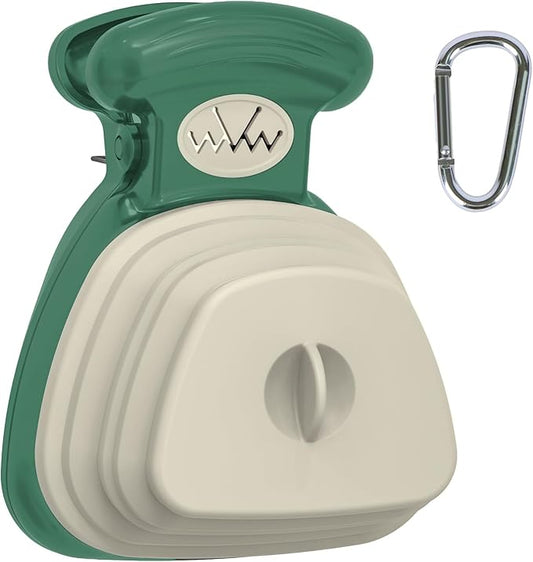 SuperDesign Dog Pooper Scooper - Ideal for Small & Large Dogs, Yard & Walks, Adjustable Leash & Bag Attachment, Perfect for Travel & Camping (Green)