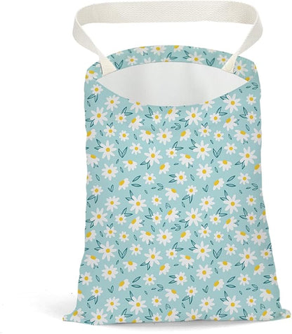 Daisy Decor Car Trash Bag Car Garbage Bag Hanging Cars Trash Can Spring Decor Waterproof Cars Back Seat Organizer for Vehicle Travelling Swimming Camping