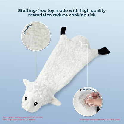 Best Pet Supplies Squeaky Dog Toys with Soft Durable Fabric for Small, Medium and Large Pets Interactive Toy for Indoor Play, Supports Active Biting and Play - Sheep, Large