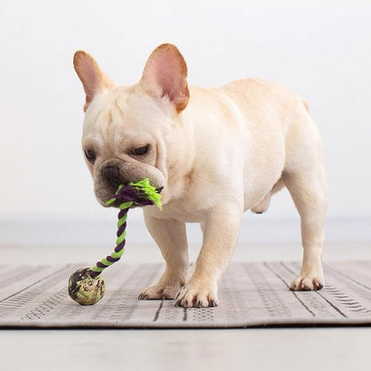 LOS ANDES Rope and Ball Dog Toy, Interactive Puppy Toy for Tug of War, Eco-Friendly Cotton Rope Toys, Medium/Small Dog Breed, Not Suitable for Dogs with Strong Aggressive Chewing
