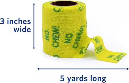 PetFlex No Chew – Flexible Self-Adhering Elastic Bandage for Wound Care – First Aid Wrap for Small Animals Like Dogs, Cats, and Other Pets - 3 inch, 2 Rolls