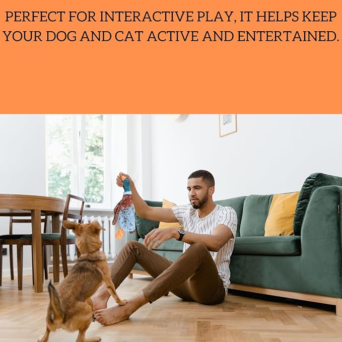 ME GUSTA SHOP Duck Dog Toy Squeak Toys | Mallard-Shaped | Shaped Pet Toys | Duck Dog Toys for Large Dogs | Mallard Dog Toy | Dog Chew Toys | Stuffed Toys Interactive Animal.