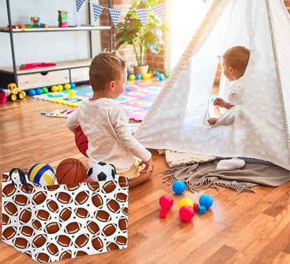 Rectangular Football Basket Kids Baby Storage Basket Cute Kids Toy Storage Bin Organizer Shelf Book Sports Footballl Room Decor(Football)
