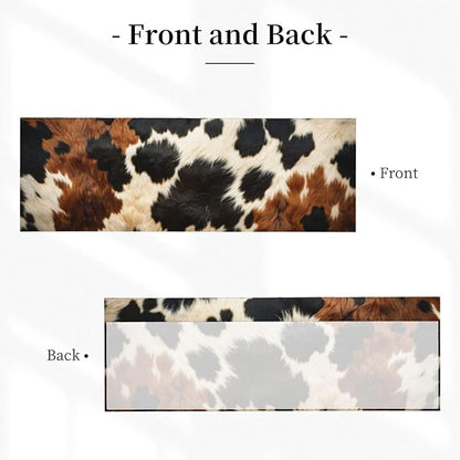 Cow Print Curtain Valance Short Rod Pocket Window Treatment for Living Room Bedroom Kitchen Bathroom 1 Panel 54" W x 18" L