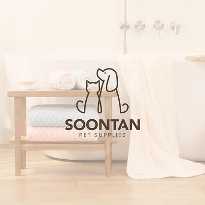 Microfiber Dog Towel Set for Drying Dogs – Absorbent, Quick-Dry, and Soft Towels for Bathing and Grooming Dogs and Cats, Including 2 Different Sized – Cloud Pet Towels (Pink)