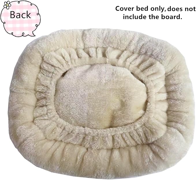 SHENGOCASE Cat Tree Tower Accessories Replacement Parts Top Cushion Bed Cover for Cat Perch with Elastic Band (11.8" x 15.7", Beige)
