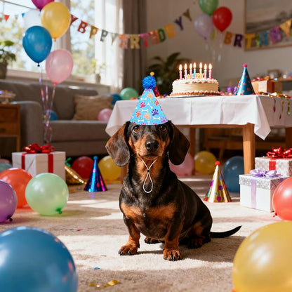 6pcs/Pack Dog Birthday Hat Party Hats Supplies for Small Medium Doggie Puppies Cat Kitten Decorations Grooming Accessories