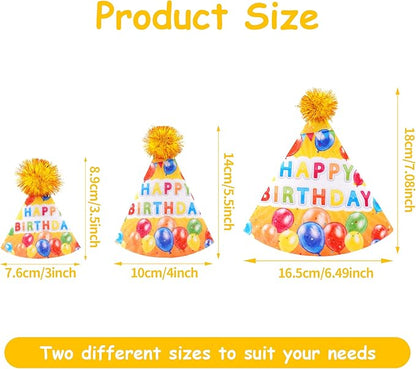 6pcs/Pack Dog Birthday Hats Party Hats for Small MediumPuppies Doggie Cats Boy Girl Birthday Costume Accessories