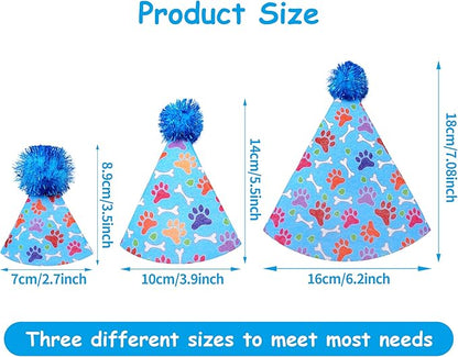 6pcs/Pack Mini Dog Party Hats for Small XS Cat Puppy Doggie Kitten Rabbit Stuffed Animals Birthday Holiday Party Grooming Accessories