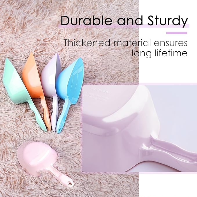 Melamine Pet Food Measuring Scoop, 1 Cup 1/2 Cup 1/4 Cup with Clear Measurement Lines for Dog, Cat, Bird, and Rabbit, Durable, Ergonomic Handle, Dishwasher safe-Purple