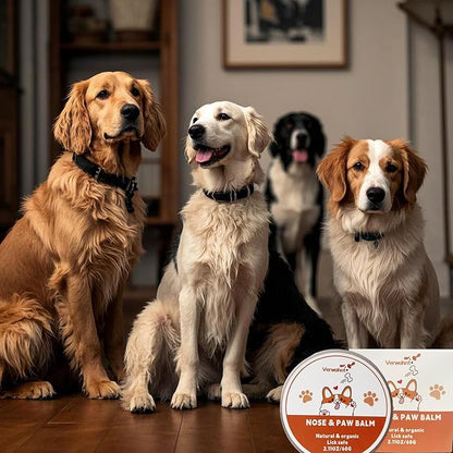 Paw Balm Dogs Lick Safe Dog Nose Balm for Dry Nose, Dog Paw Protector and Healing for Dry, Cracked Feet and Nose, All-Natural Cat Paw Balm Care for Pet's Paws and Nose from Snow, Salt, Sand, Ice 2 oz