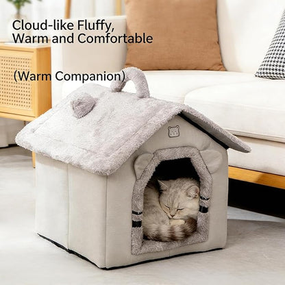 Indoor Cat House, Dog Tent for Indoor, Covered Dog Bed Pet House with Non-Slip Bottom, Indoor Cozy Cave for Kitten, Puppy & Small Pets
