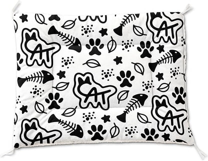 Dog Cat Bed Mat Ultra Soft Fluffy Pet Bed Washable Fashion Dog Crate Beds Comfy Comfy Pet Sleeping Pad Suitable for Pet Raised Bed(30"x26",Cat)