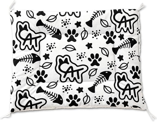 Dog Cat Bed Mat Ultra Soft Fluffy Pet Bed Washable Fashion Dog Crate Beds Comfy Comfy Pet Sleeping Pad Suitable for Pet Raised Bed(30"x26",Cat)