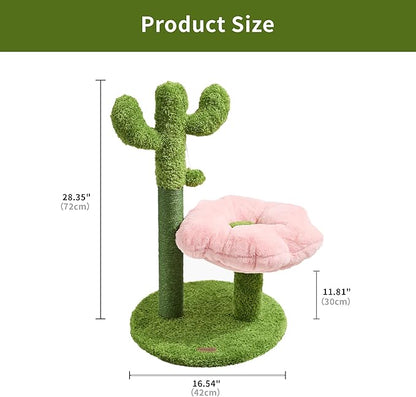 Cat Scratching Post, Cat Scratcher Kitten Scratch Post，Sisal Rope for Indoor Cats, Claw Scratcher for Indoor Cats and Kittens (Cactus)
