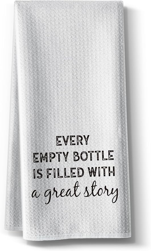 Dish Towels with Funny Sayings,Multi Use Kitchen Towel,16x24 Inch,Dishcloth for Barroom DéCor,Hilarious Absorbent Microfiber Hand Rags,Gifts for Hostess Mom New Home Women Housewarming