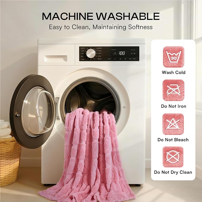 Luciphia Small Dog Blanket Washable Pet Bed Cover Soft Fluffy Puppy Blanket with Premium Fleece 300GSM Cozy Calming Cat Blankets for Indoor Cats Pink 41x31 inch